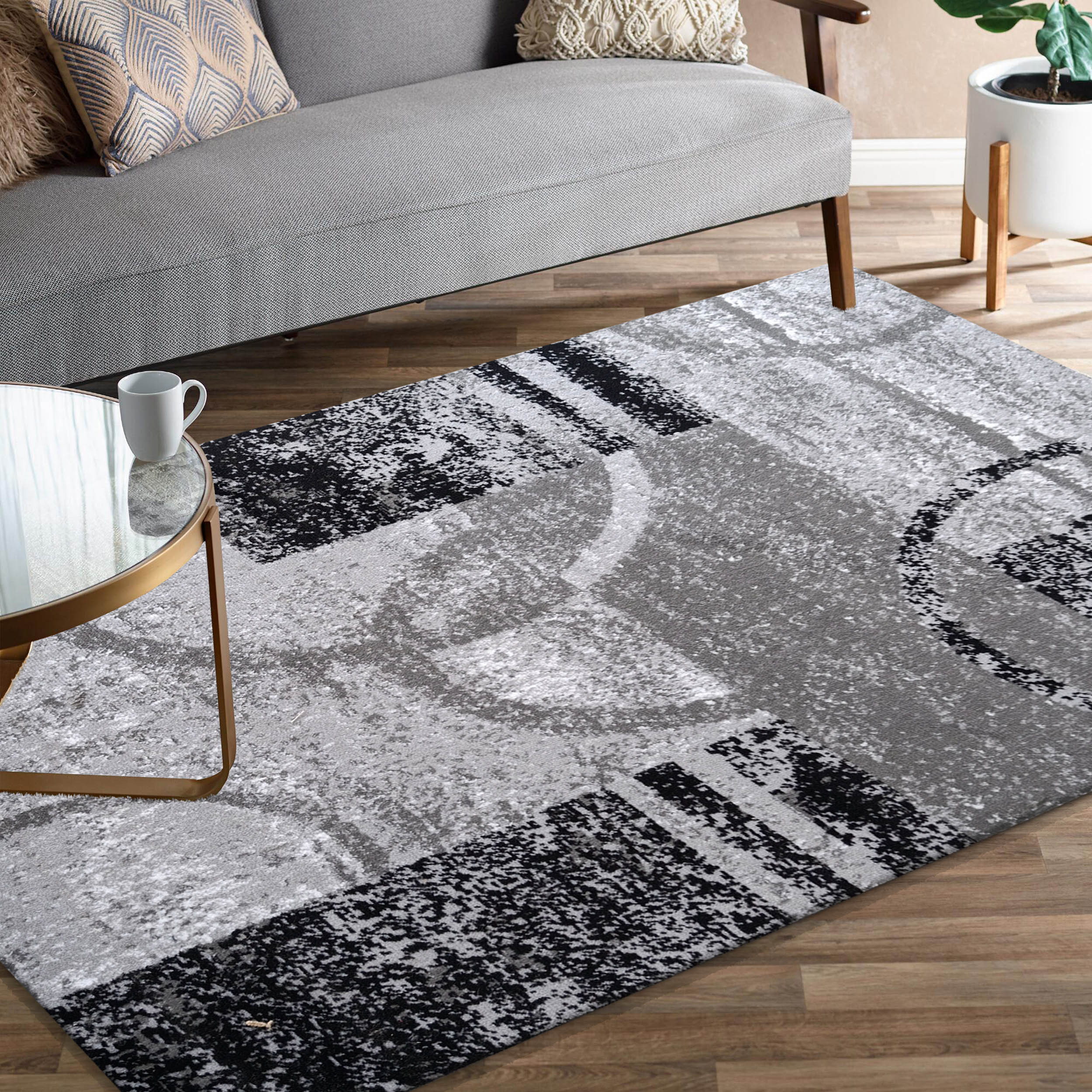 Dywan nowoczesny Soho 19 - czarno - szary
