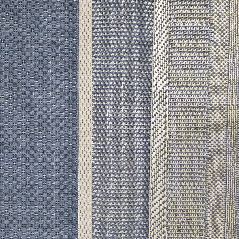 Dywan Nowoczesny Sznurkowy OUTDOOR Patio 106 - Niebiesko - Kremowy