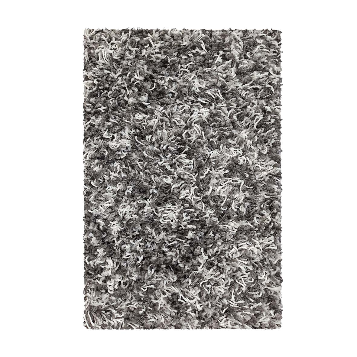 Dywan Nowoczesny Shaggy Long - Szaro - biała