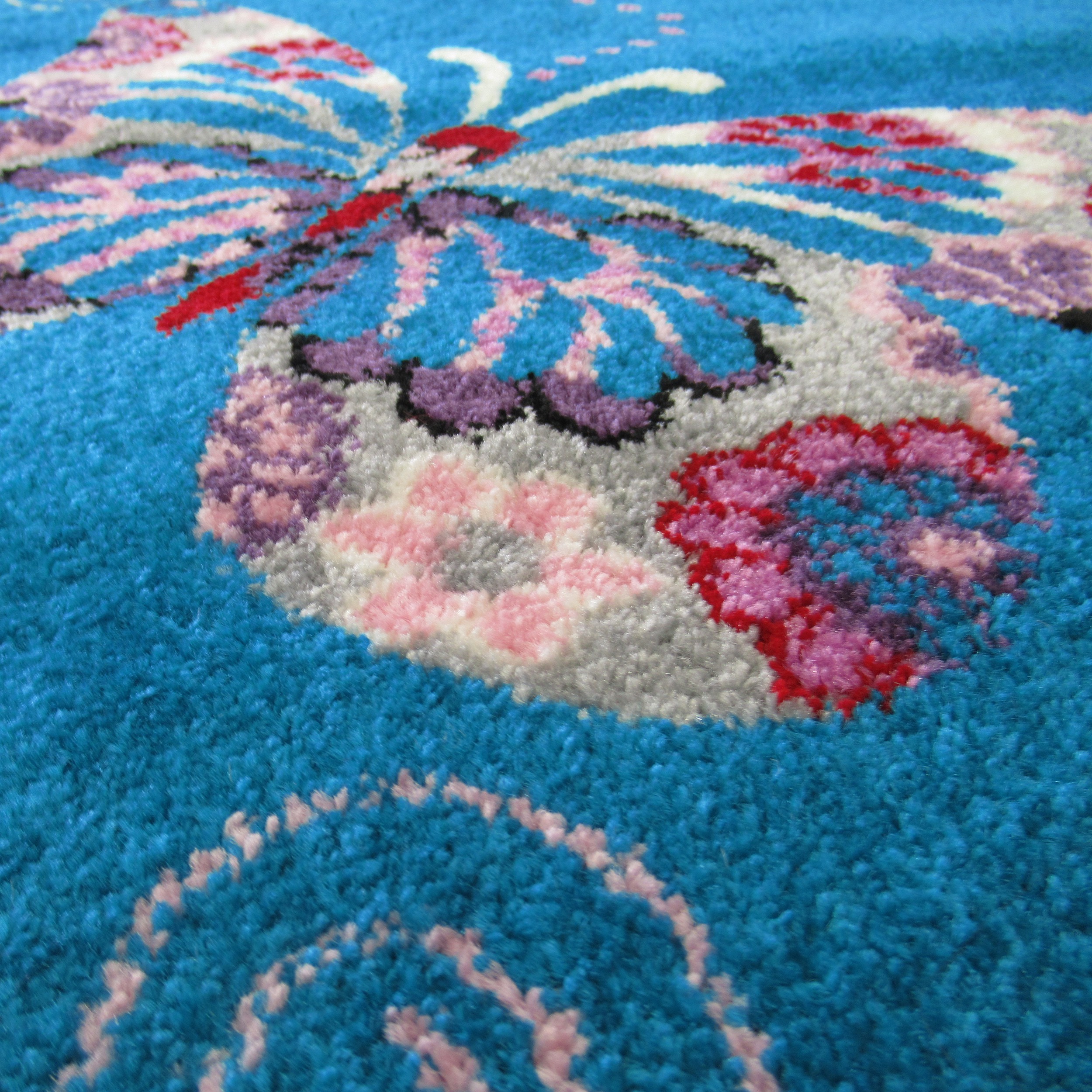 Dywan Bella Dla Dzieci 03 Turkusowy Motylki