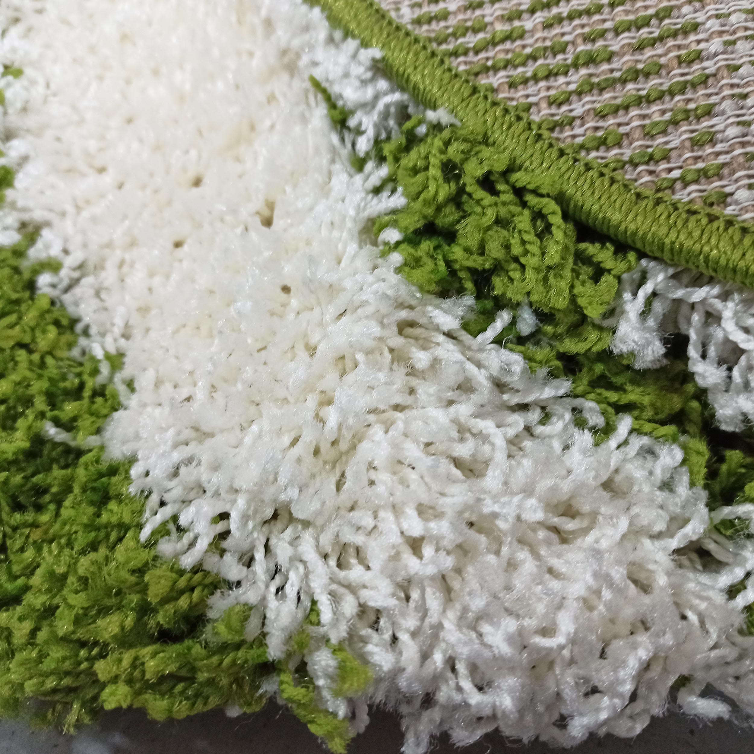 Dywan Nowoczesny Shaggy Long SS740-GN owalny - wielokolorowy