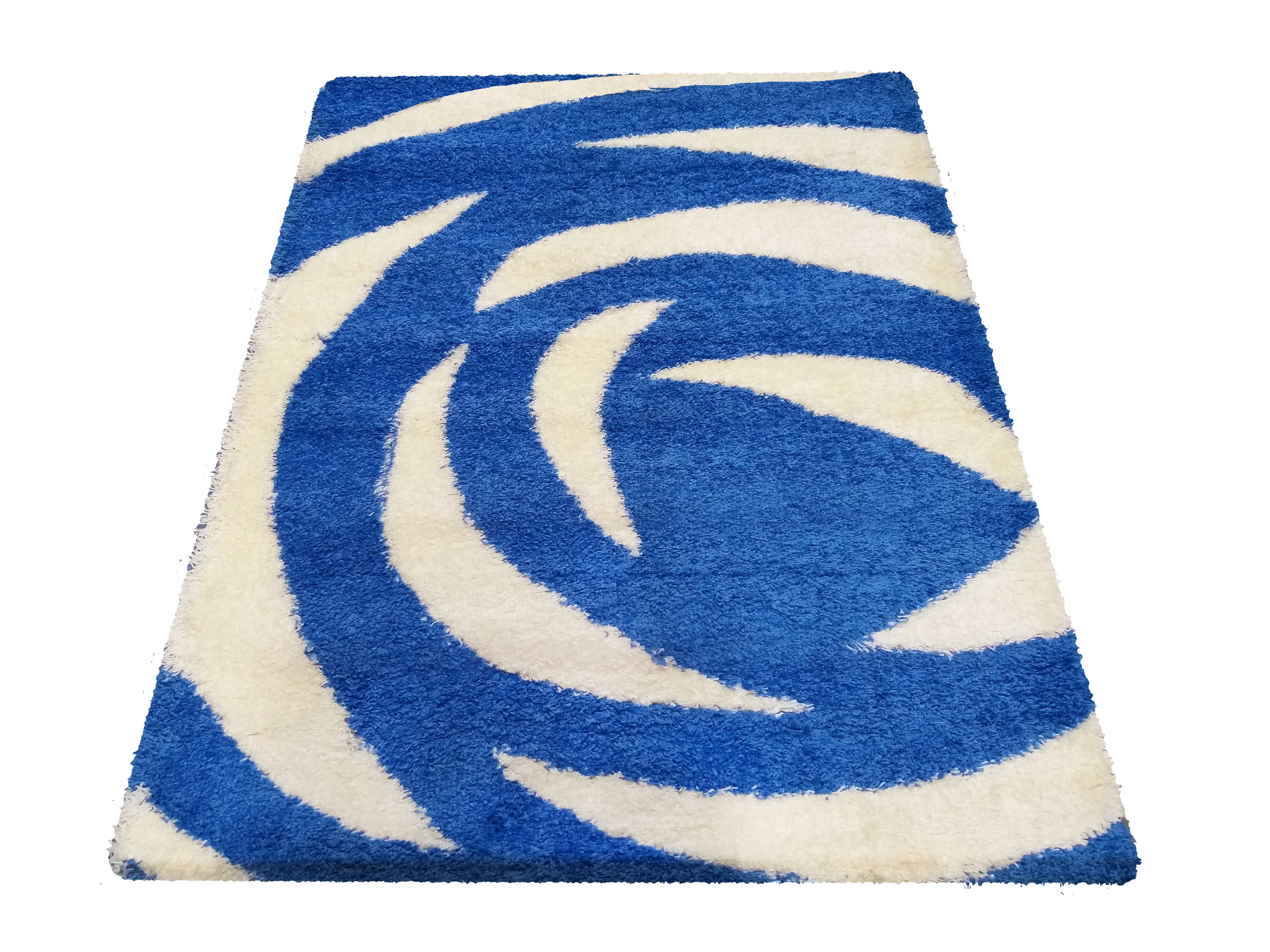 Dywan Nowoczesny Shaggy Long 0904A-BLU - wielokolorowy