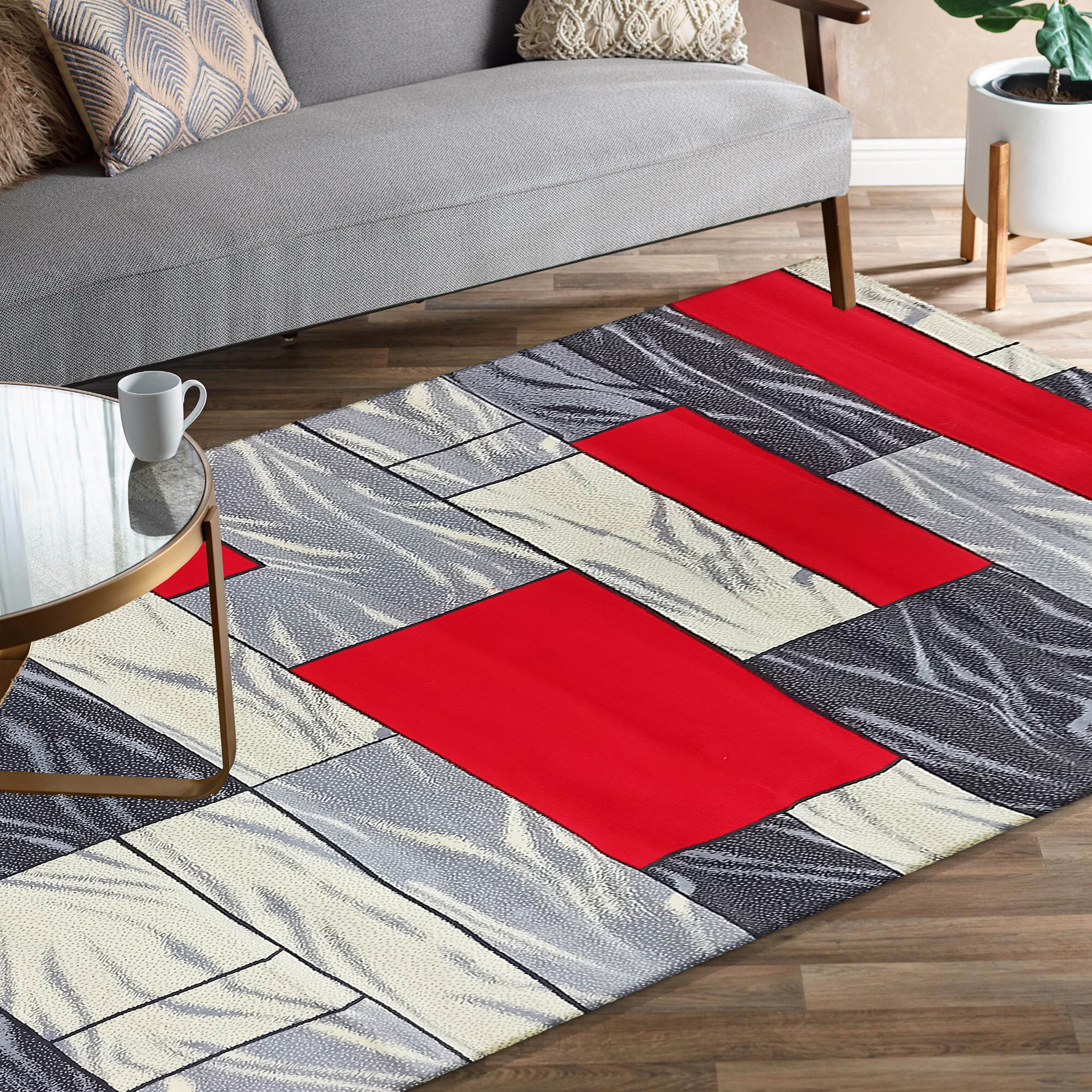 Dywan Nowoczesny Soho 5169A-GR - wielokolorowy