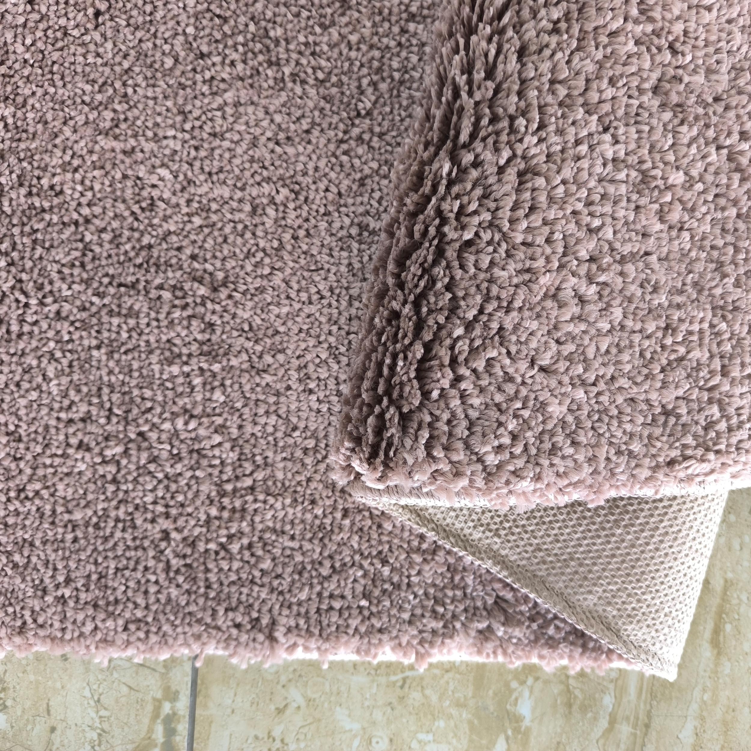  Dywan Kamel Typu Shaggy Nowoczesny Soft - Beżowo - różowy