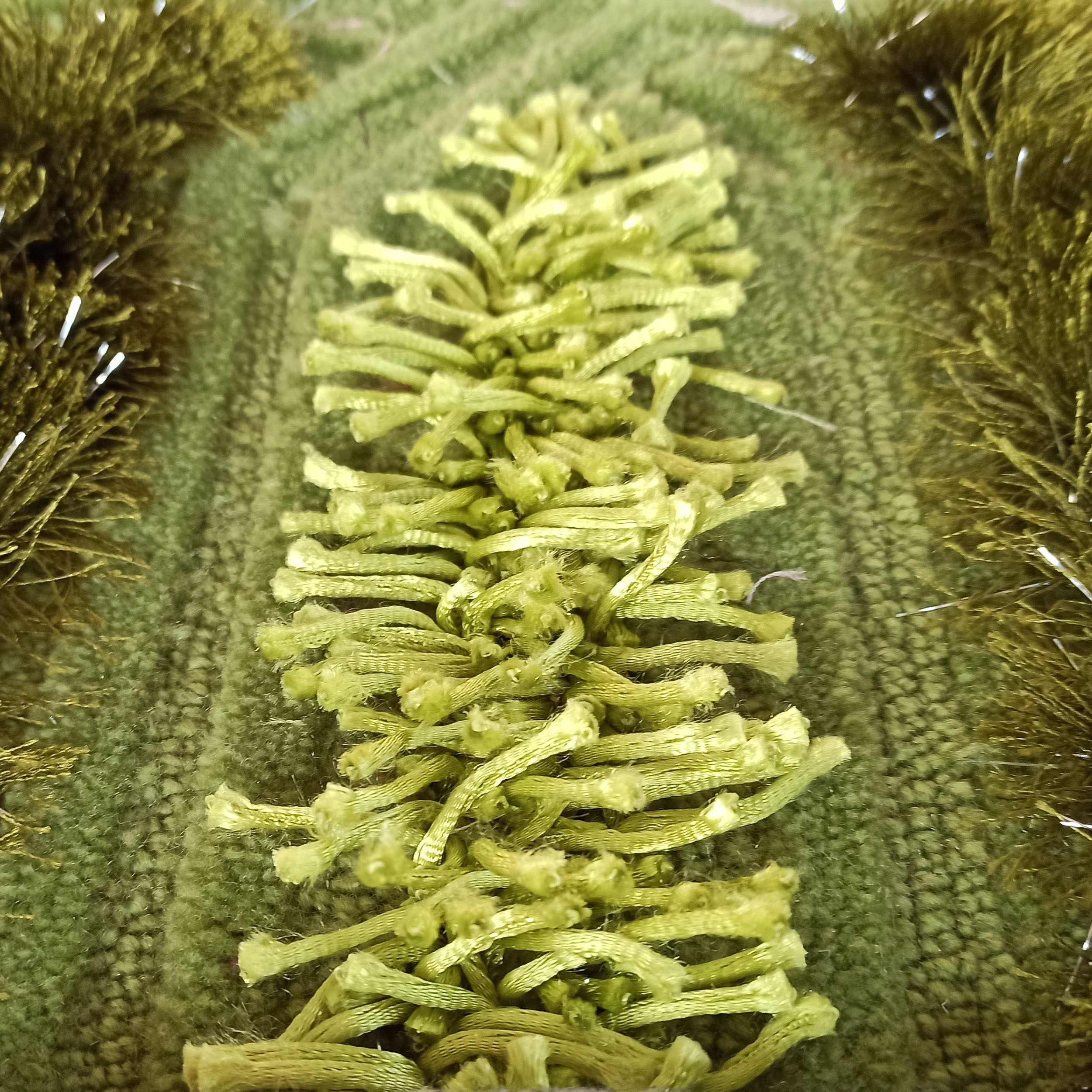 Dywan Nowoczesny Ovo Typu Shaggy 01  Zielony