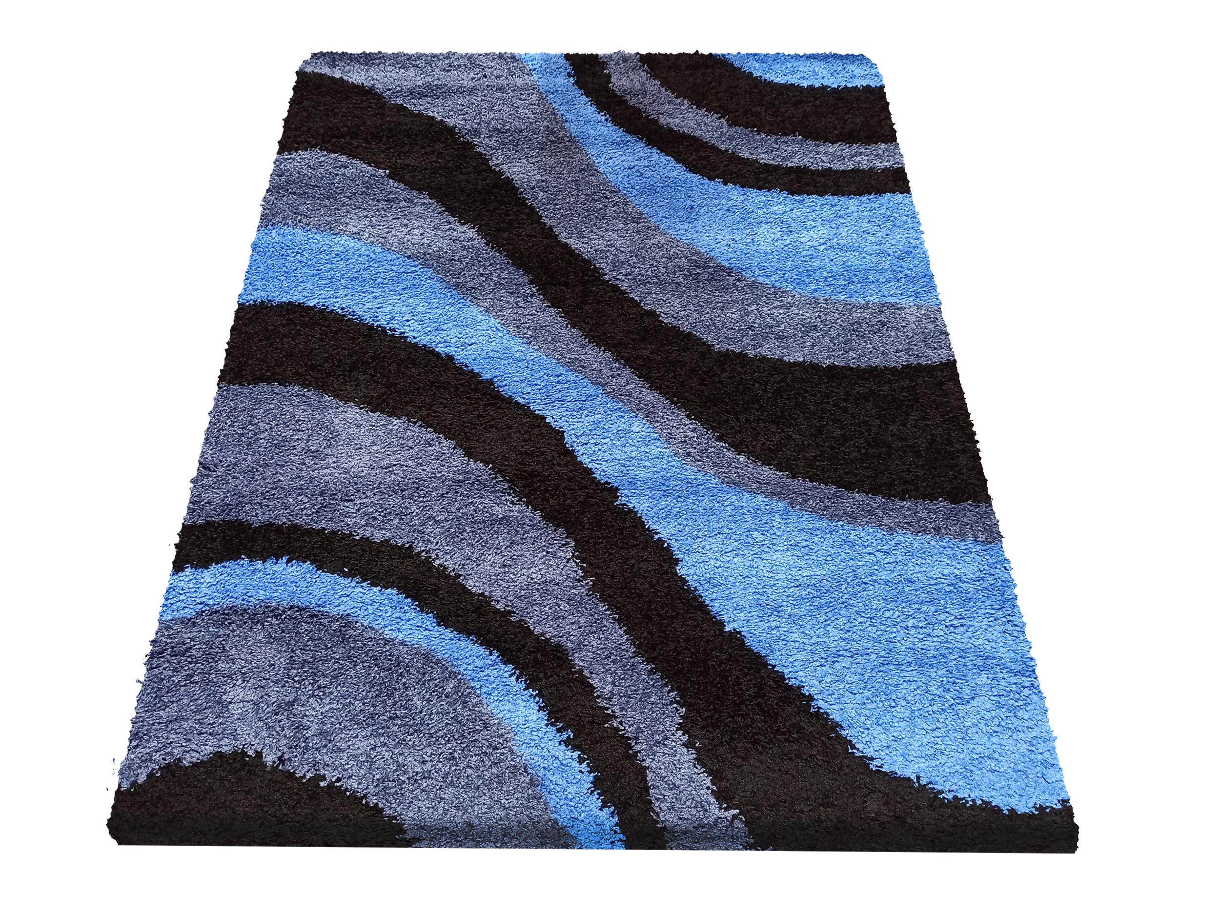 Dywan Nowoczesny Shaggy Long 01181A-BU - wielokolorowy