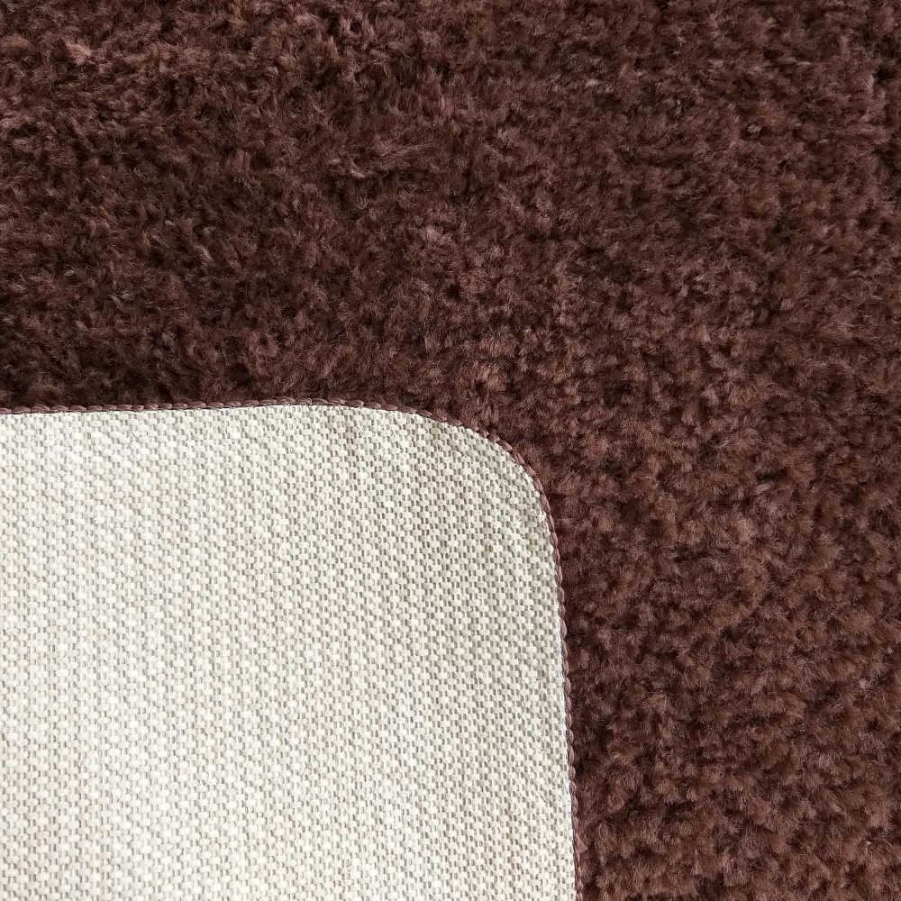 Dywan Kamel Typu Shaggy Nowoczesny Brązowy Soft